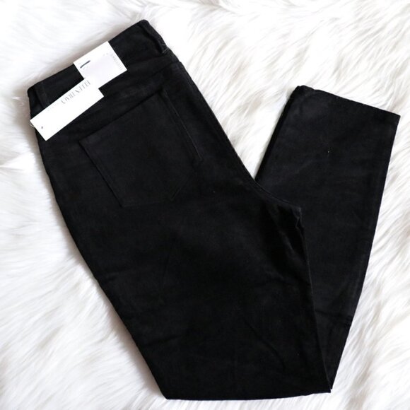 NEW Ellen Tracy Black Velvet Textured Skinny Jeans Size 8 - Picture 3 of 6